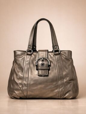 Coach Soho East/West Shoulder Bag Bronze Metallic